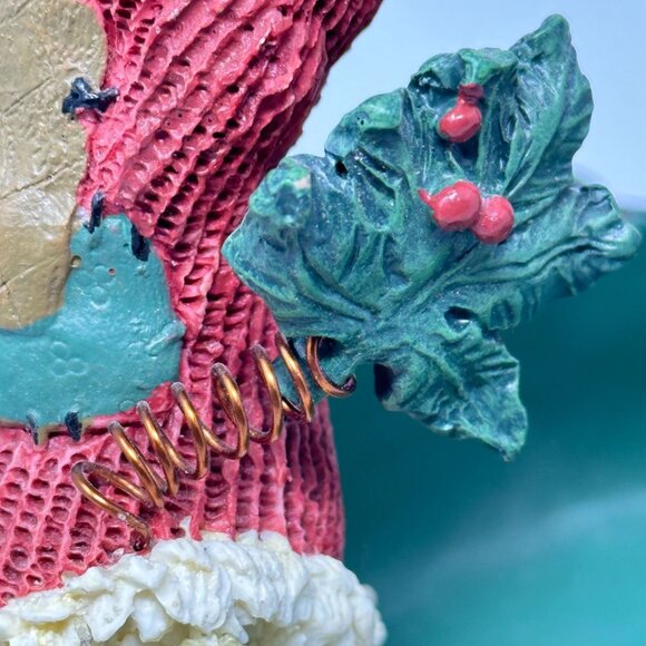 Mistletoad Santa Basket Christmas Candy Dish Resin Holiday Decoration Kitsch - Picture 8 of 10